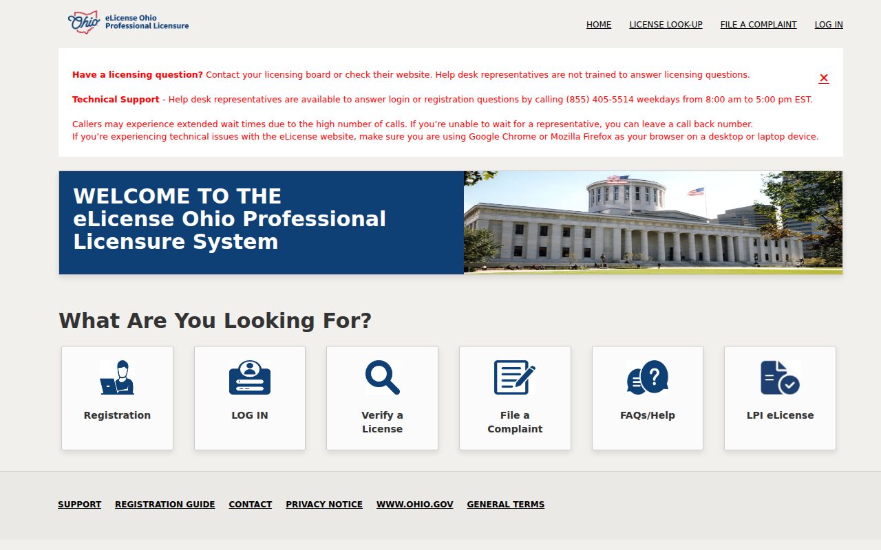 Cincinnati residents directory Ohio eLicense lookup