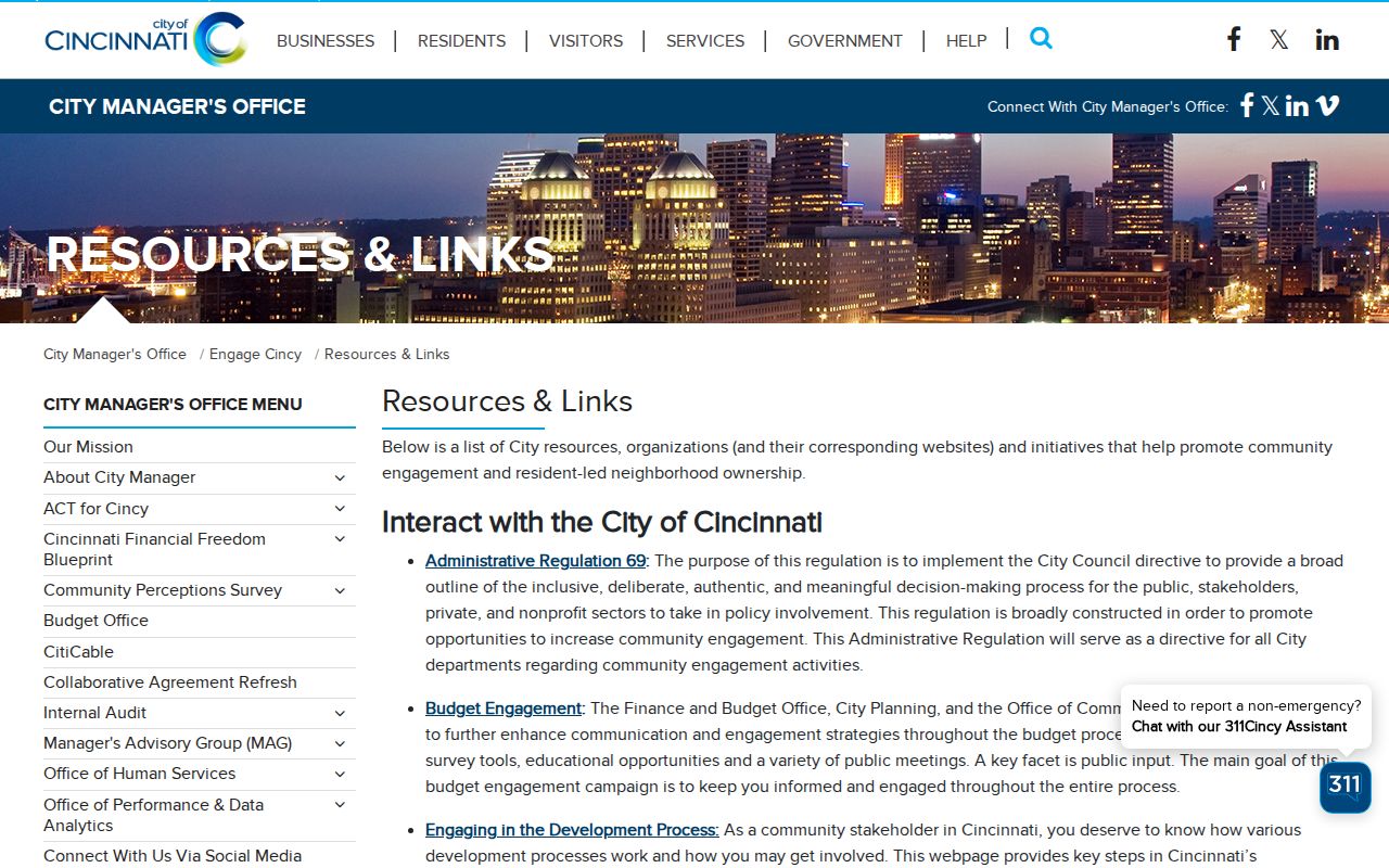 Cincinnati neighbors community engagement resources