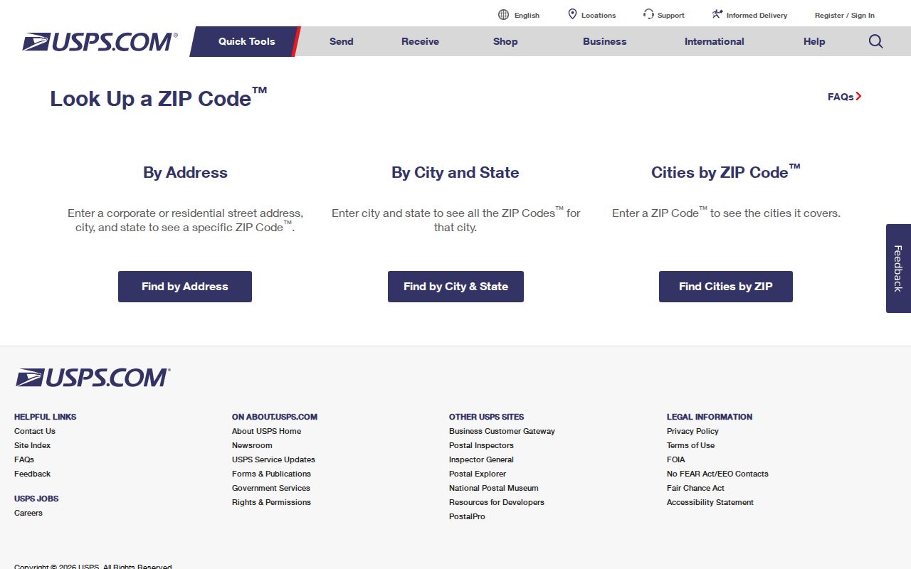 Cincinnati ZIP code directory USPS address lookup
